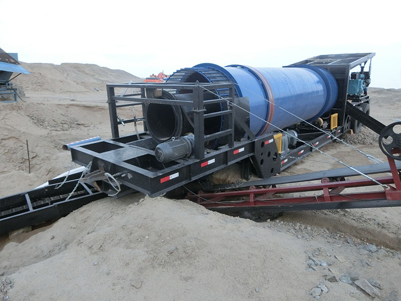 Gold Washing Separator Mining Trommel Machine With Wet Material Hopper And Vibration Grizzly